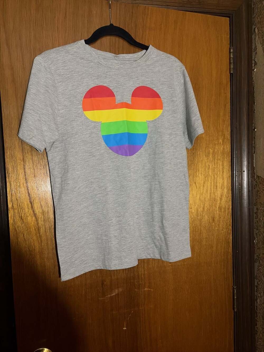 Disney Mickey Mouse Rainbow Collection T-Shirt Size XL Gray